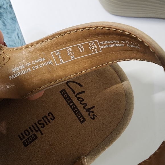 Clarks Reedly Juno Wedge Strap Women's Sandals Size 6.5M - Picture 6 of 14